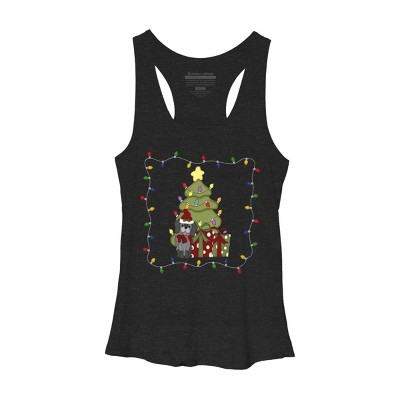 Women's Design By Humans Christmas for Puppy By realdealclipart Racerback Tank Top