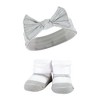 Hudson Baby Infant Girls Headband and Socks Giftset, Red Houndstooth Bows, One Size - 3 of 4