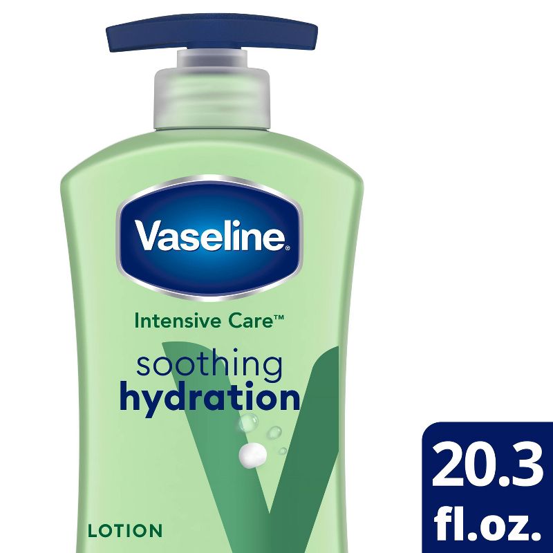 Vaseline Intensive Care Soothing Hydration Moisture Pump Body Lotion Scented - 20.3 fl oz, 1 of 12