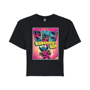 Women's - Lilo and Stitch - Experiment 626 Comic Book Panels Cropped Graphic T-Shirt - 1 of 4