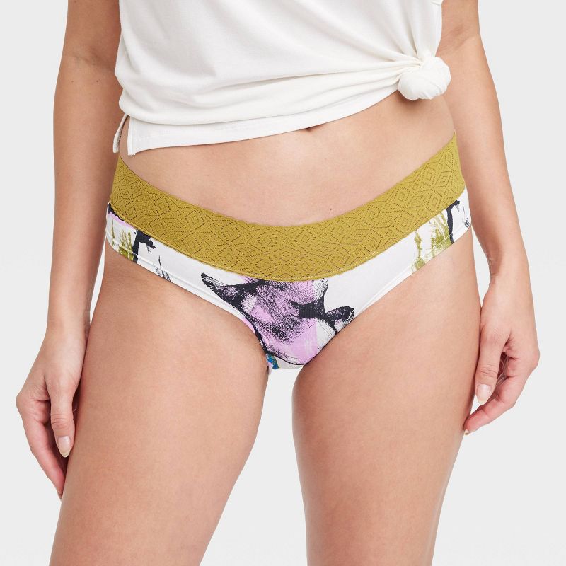 Women's Cotton Cheeky Underwear with Lace Waistband - Auden™, 3 of 5