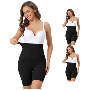 INSPIRE CHIC Women's High Waisted Breathable Comfortable Stretchy Slimming Tummy Control Panty 3 Packs - 1 of 4