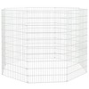 vidaXL Animal Enclosure Silver Galvanized iron 21.3 x 39.4 in per panel - 3 of 4