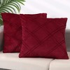 Unique Bargains Luxury Sofa Decorative Solid Diamond Pinch Pleated Throw Pillow Covers 2 Pcs - 2 of 4