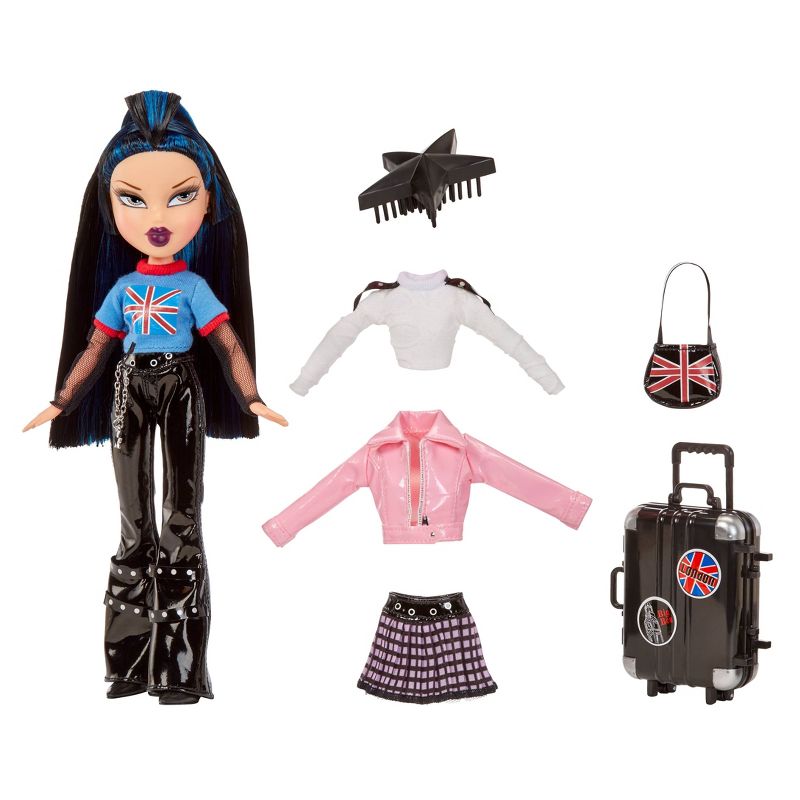 Bratz Pretty N Punk Jade Fashion Doll with 2 Outfits and Suitcase, 3 of 11
