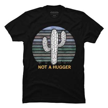 Men's Design By Humans Not A Hugger Vintage TShirt Funny Shirt Cactus Sarcastic Tee By stellaandgrace T-Shirt