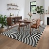 Washable Area Rugs for Living Room Bedroom Modern Geometric Striped Rugs Non-Slip Low Pile Soft Foldable Accent Rug - 3 of 4