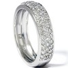 Pompeii3 1/2ct Pave Diamond Wedding Anniversary White Gold Ring - 2 of 4