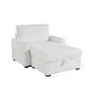 Living Room Sofa and seat with Storage Box ,for Bedroom, Office, Large-White - 3 of 4