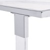 Maliang Chrome Glass Side Table, Glass Top C Shape Square Coffee Table with Metal Base for Living Room, Balcony - 4 of 4