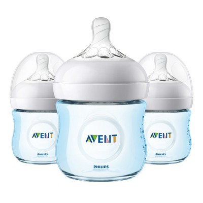 Philips Avent Natural Baby Bottle - Blue - 4oz - 3pk