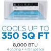 BLACK+DECKER 8,000 BTU Inverter Window Air Conditioner for Up To 350 Sq. Ft., ENERGY STAR Rated AC Unit, Full Function Remote Control, White - 3 of 4