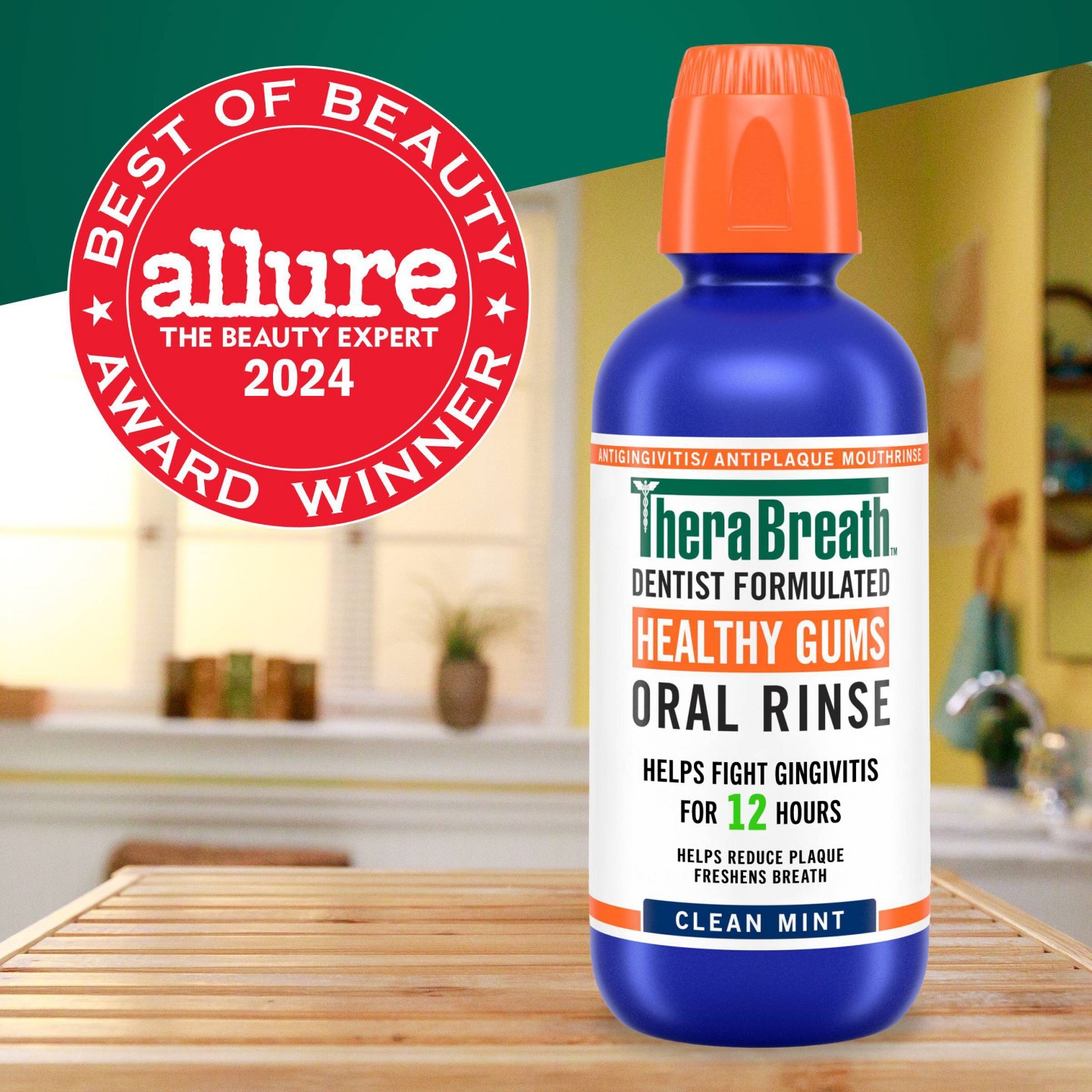 TheraBreath Healthy Gums Mouthwash Antigingivitis - Clean Mint, цвет: Мятный — фото 8