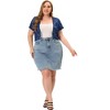 Agnes Orinda Women's Plus Size Short Sleeve Open Front Crochet Lace Allover Cropped Cardigan - 3 of 4