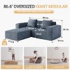 Modular Convertible Sofa Bed, Oversized Sofa Set, Free Configuration Sectional Couch for Living Room or Guest Space-Maison Boucle - 4 of 4