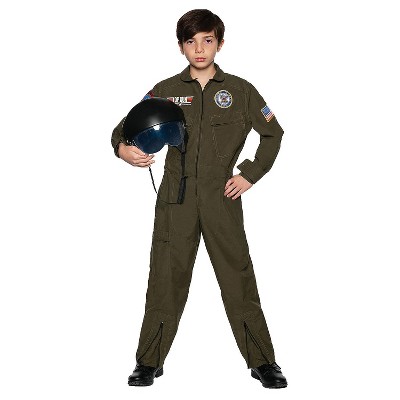 Underwraps Kids' Navy Top Gun Pilot Child Costume : Target