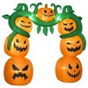 HOMCOM Giant 122" Halloween Inflatable Pumpkin Archway, Outdoor Blow Up Yard Decoration with Build-in LED - 4 of 4