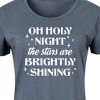 Women's - Instant Message - Oh Holy Night Christmas Graphic T-shirt Dress - 2 of 4
