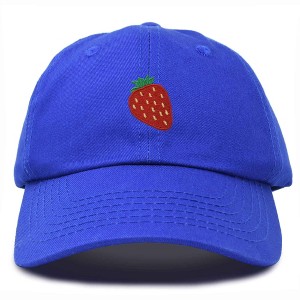 Dalix Strawberry Embroidered Cotton Dad Hat Fruit Adjustable Casual Baseball Cap Nature Womens - 1 of 4