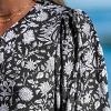 Women's Blue/Black Floral Puff Sleeve Mini Dress -Cupshe - 3 of 4