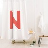Deny Designs April Lane Art Block Monogram Shower Curtain - 2 of 3