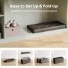 Pinmoco 15"/30"/43" Storage Ottoman Bench Folding Leather Bedroom Storage Bench with White Blanket and Side Pocket for Entryway Living Room - 3 of 4