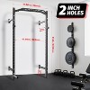 1600LB Wall Mounted Power Rack, Commercial Squat Rack for Home Gym with Multi-Grip Pull Up Bar, j-Cups & Landmine Attachment for Home and Garage Gym - 3 of 4