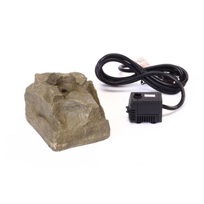 Birds Choice Granite Bubbler Rock & Electric Pump for Bird Bath Fountain Agitator: Resin Construction, No Assembly Required