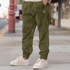 Dalix Astronaut Embroidery Washed Midweight Jogger Fleece Sweatpants Soft Lounge Pant Drawstring Waistband Pockets Mens - 4 of 4