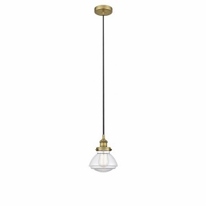 Innovations Lighting Olean 1 - Light Pendant in  Brushed Brass - 1 of 1