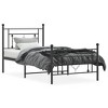 vidaXL Metal Bed Frame with Headboard and Footboard - Classic Steel Construction with Extra Storage Space - 3 of 4