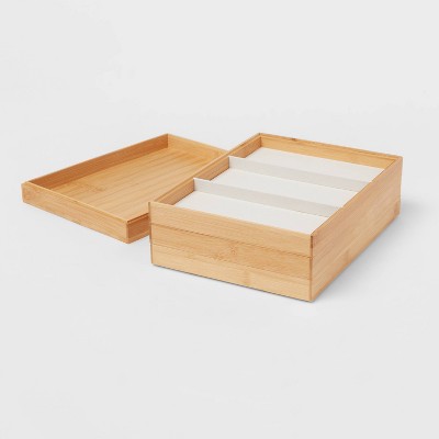 Photo 1 of  Stackable Bamboo Accessory Tray Set with Lid - Brightroom