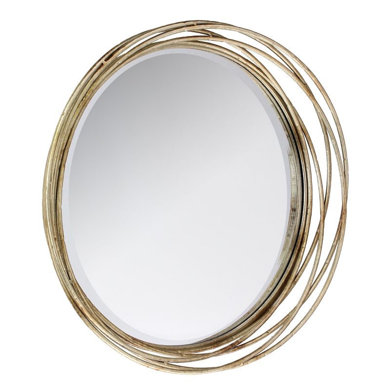 17&#34; Metal Banded Round Wall Mirror Gold - Stonebriar Collection, 2 of 5