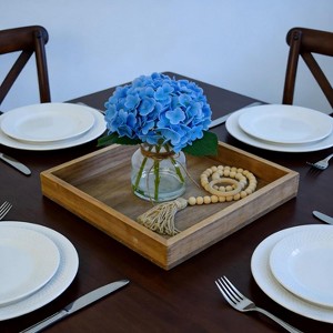 Coucheta Real Touch Hydrangea Arrangement - Lifelike Faux Flowers in Vase with Wood Bead String for Home, Available in Multiple Colors - 1 of 4