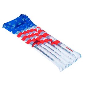 Swimline Inflatable Americana Glitter Pool Lounger Float - 70" - 1 of 3