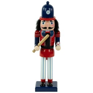 Northlight 14" Red and Blue Wooden Christmas Nutcracker Baseball Player - 1 of 4