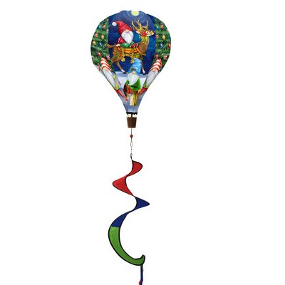Briarwood Lane Christmas Hot Air Balloon Wind Twister 54x12 Happy Holiday Gnomes For Christmas Balloon