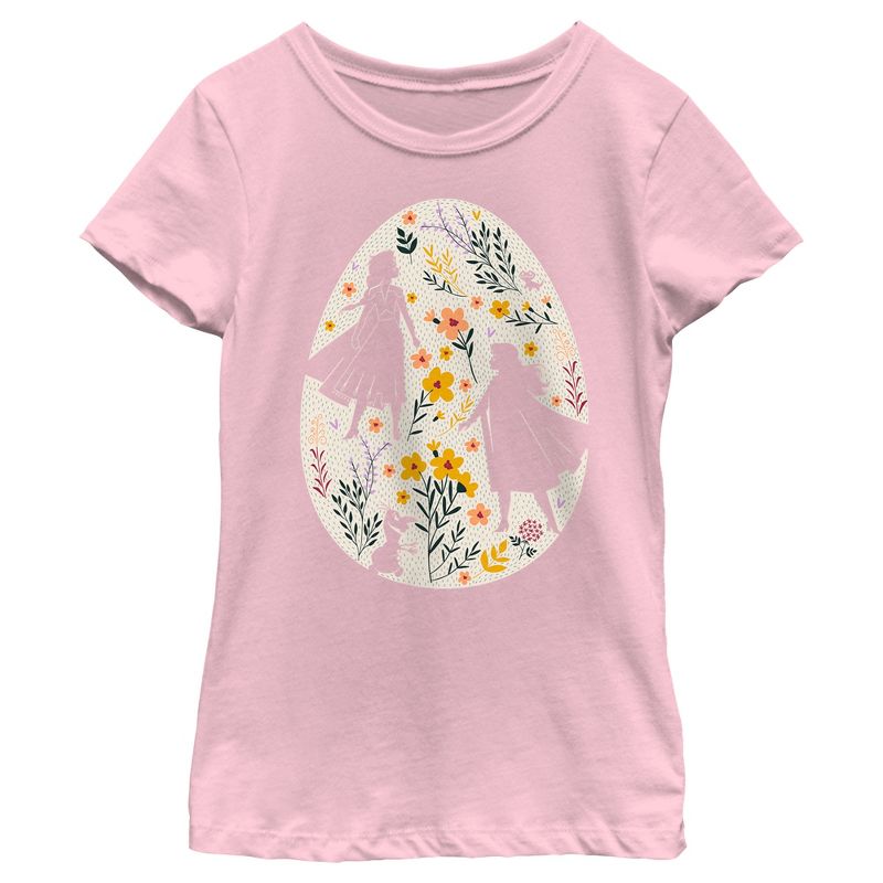 Girl's Frozen Easter Egg Silhouettes T-Shirt, 1 of 5