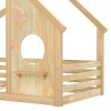 TopComfy Beds Full House Floor Bed with Window and a Small Shelf Solid Wood Floor Bed with House shaped Roof for Bedroom, Beige, 78.3"*41"*53.9" - 4 of 4
