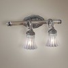 Minka Lavery Vintage Wall Light Sconce Brushed Nickel Hardwired 18 3/4" 2-Light Fixture Etched Clear Glass for Bedroom Bathroom - 2 of 3