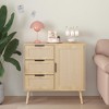 NicBex 3 Drawer Dresser Modern Rattan Chests of Drawers with Wide rawers and Metal Handles Dresser Cabinet for Living Room, Hallway, Entrance - 2 of 4