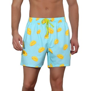 Lars Amadeus Men's Fruits Print Drawstring Waist Surfing Board Shorts - 1 of 4