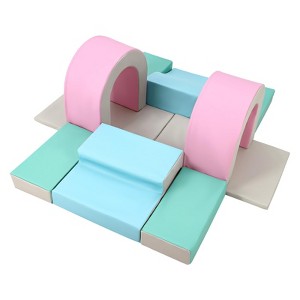 Toddler Foam Climbing Blocks Set, Indoor Climbing Set for Crawling and SlidingIndoor, Activity Playset for Kids, Climbing Toys for Ages 1-3 - 1 of 4