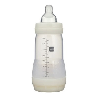  MAM Easy Active Bottle - Botella de 11 onzas (2 unidades),  botellas de flujo rápido, para más de 4 meses, unisex, gris : Bebés