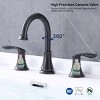 ChicFurnit Bathroom Sink Faucet 2 Handle Widespread with 360 Swivel Spout and Pop Up Drain for Bathroom, Bronze, 13.78"*11.42"*3.94" - 2 of 4