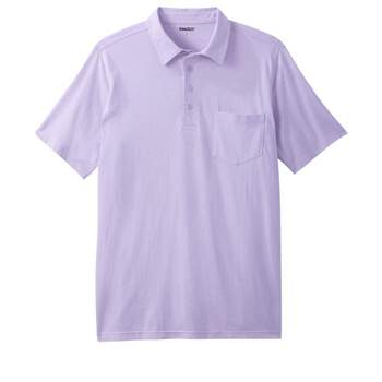 Cathalem Polos for Men Solid Stretch Cotton Pique Polo Shirt,Purple L