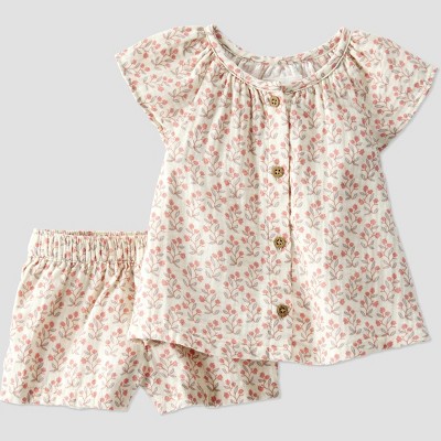 Little Planet by Carter's Organic Baby Girls' Woven Coordinate Set