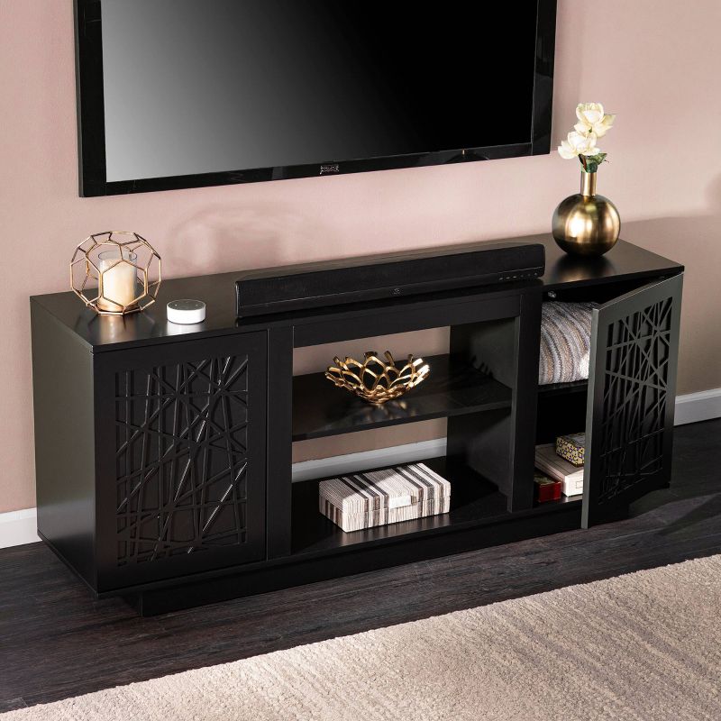 Flonsland TV Stand for TVs up to 56&#34; with Storage Black - Aiden Lane, 4 of 12