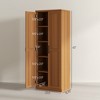 63" 2-Door Kitchen Pantry, Freestanding Storage Cabinet with 5-tier Shelving and 2 Adjustable Shelves for Dining Room - 3 of 4