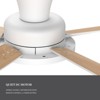 TALOYA T5 52 in. Flush Mounted Ceiling Fan with Light, Ultra Silent Ceiling Fan with 3 CCT Light, Reversible Blades and DC Motor White - 4 of 4